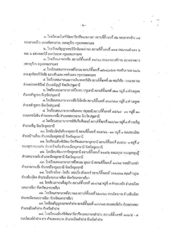 รายชื่อหน่วยงานที่ได้รับมอบหมายให้เป็นสถานฝึกอบรมภาษาและวัฒนธรรมสำหรับคนหางานที่ได้รับคัดเลือกให้ไปทำงานสาธารณรัฐเกาหลีตามระบบการจ้างแรงงานต่างชาติ (Employment Permit System:EPS) พ.ศ. 2567 ⭐⭐ แรงงานทุกท่านที่ได้รับสัญญาจ้าง สามารถเลือกอบรมก่อนบิน 45 ชั่วโมง กับรายชื่อตามเอกสารที่แนบ